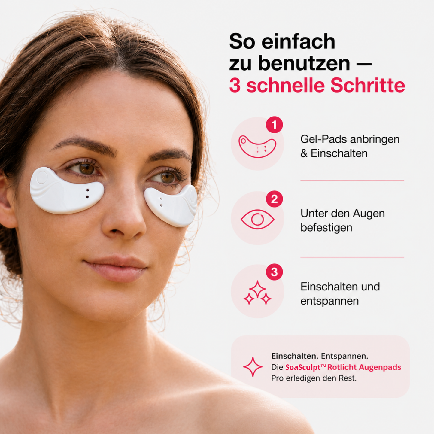 SoaSculpt™ Rotlicht-Augenpads