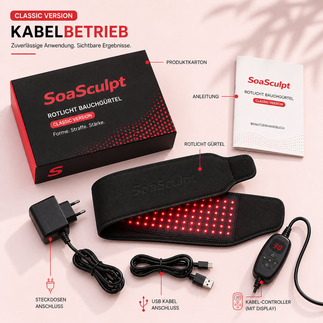 SoaSculpt™ Rotlicht-Bauchgürtel