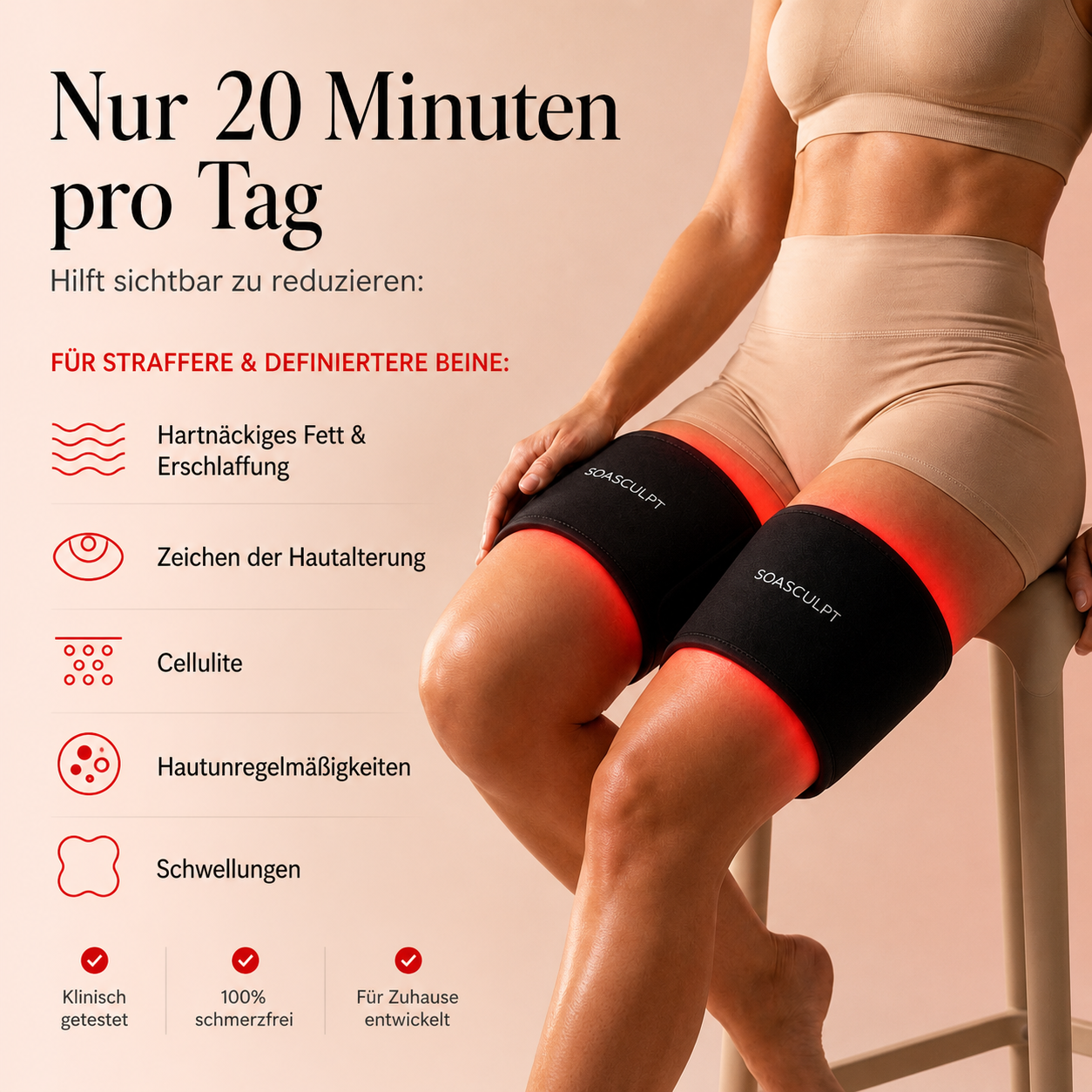 SoaSculpt™ Rotlicht-Beinband